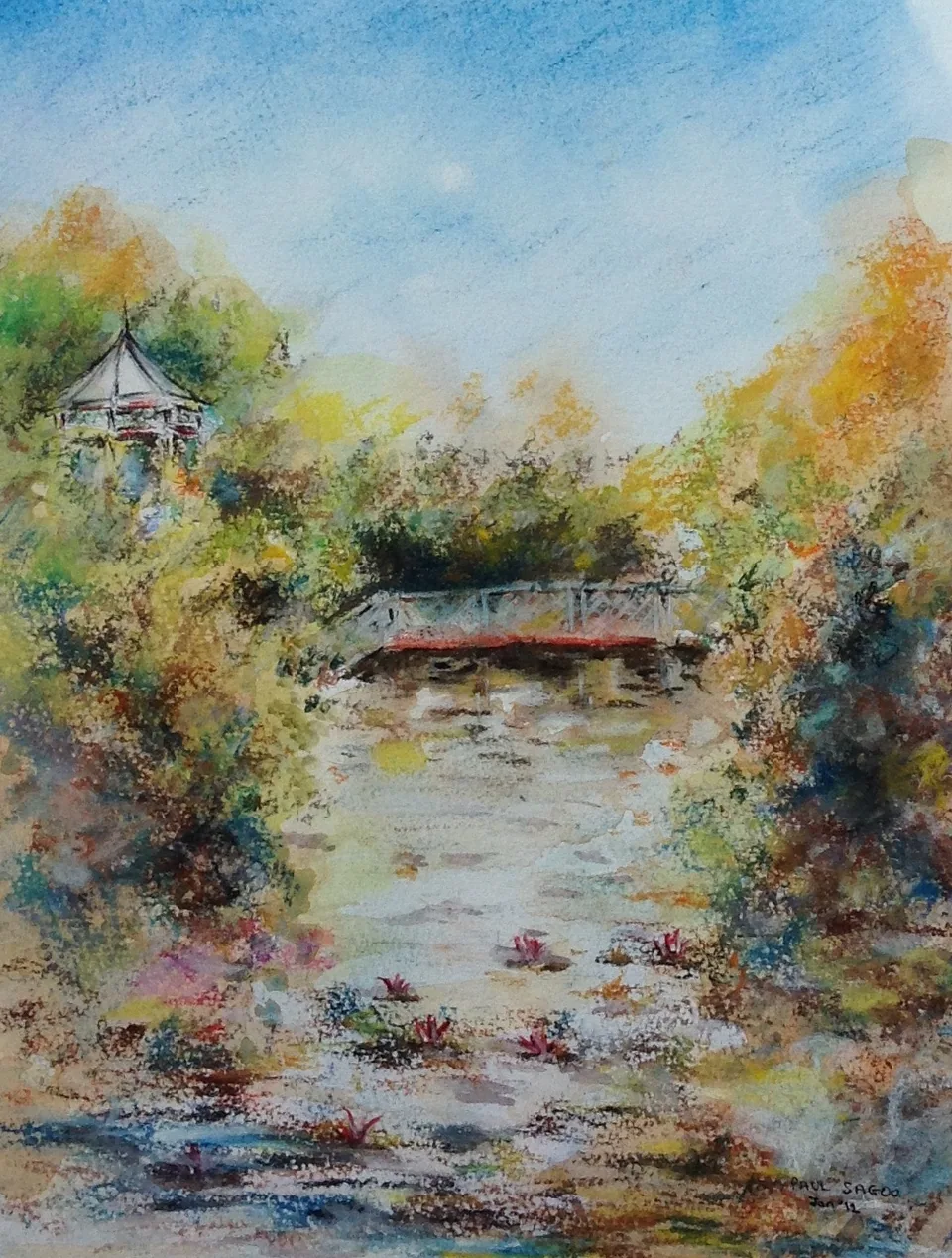 Pagoda and bridge